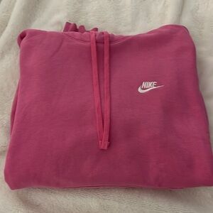 Nike pink hoodie size large